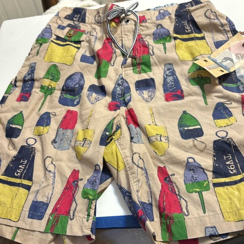 Tailor Olde School Brand Swim Trunks Board Shorts Lobster Buoys Men’s Size Small